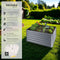 tectake® Verhoogde Plantenbak - Weerbestendig Staal - 120 x 90 x 57 cm - Grijs