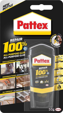 Lijm Pattex 100% tube 50gram op blister | 12 stuks