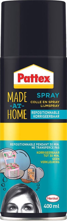 Lijm Pattex hobby spuitbus non-permanent 400ml