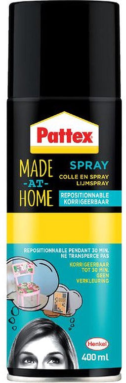 Lijm Pattex hobby spuitbus non-permanent 400ml