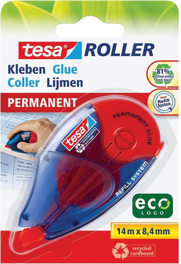 Lijmroller Tesa ecoLogo navulbaar permanent op blister