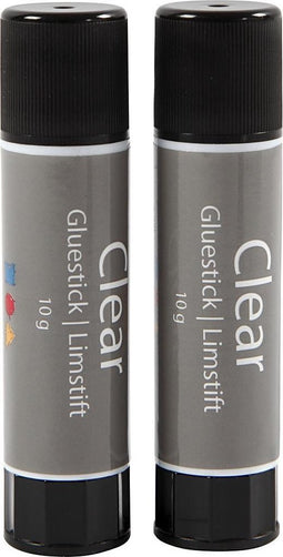 Lijmstift 10 gram Transparant 2 Stuks