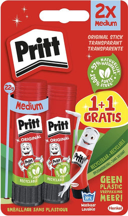 Lijmstift pritt stick original 2x 22gr promo 1+1 | 12 stuks