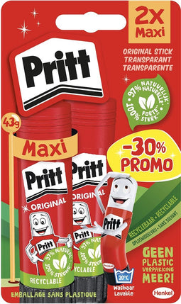 Lijmstift pritt stick original 2x 43gr promo | 12 stuks