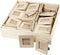 Lijst, afm 10x10+9x11 cm, uitsnede: 5x5+3,8x5,6 cm, 80 stuks, grenen