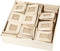 Lijst, afm 10x10+9x11 cm, uitsnede: 5x5+3,8x5,6 cm, 80 stuks, grenen
