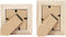Lijst, afm 10x10+9x11 cm, uitsnede: 5x5+3,8x5,6 cm, 80 stuks, grenen