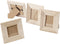 Lijst, afm 10x10+9x11 cm, uitsnede: 5x5+3,8x5,6 cm, 80 stuks, grenen