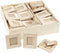 Lijst, afm 10x10+9x11 cm, uitsnede: 5x5+3,8x5,6 cm, 80 stuks, grenen