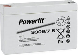 Exide Powerfit S306 / 7S loodbatterij met Faston 4,8 mm 6V, 7500mAh