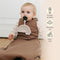 Lil' Papoe Baby Slaapzak Zonder Mouwen - 100% Organisch Katoen - 0 tot 6 Maanden - Bruin