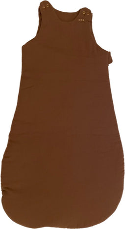 Lil' Papoe Baby Slaapzak Zonder Mouwen - 100% Organisch Katoen - 6 tot 12 Maanden - Bruin