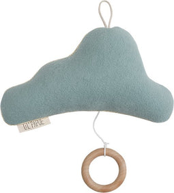 Lil' Papoe Muziekhanger - Handgemaakte Wolk Knuffel met Uniek Slaapliedje - Baby Kamer Accessoires - Teddy Munt