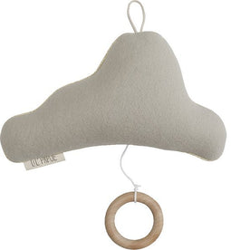 Lil' Papoe Muziekhanger - Handgemaakte Wolk Knuffel met Uniek Slaapliedje - Baby Kamer Accessoires - Teddy Beige