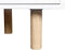 Lila Corner TV Cabinet - 2 deuren - Wit Melamine Decor - Massieve houten voeten - L90 x D35 x H55 cm