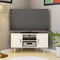 Lila Corner TV Cabinet - 2 deuren - Wit Melamine Decor - Massieve houten voeten - L90 x D35 x H55 cm