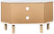 Lila Corner TV Cabinet - 2 deuren - Wit Melamine Decor - Massieve houten voeten - L90 x D35 x H55 cm