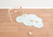 Lilipinso Vloerkleed Wolk Mist Licht Turkoois | 100 x 64 cm (dikte: 1,5 cm) | Kinderkamer | Babykamer | Baby | Kinderen