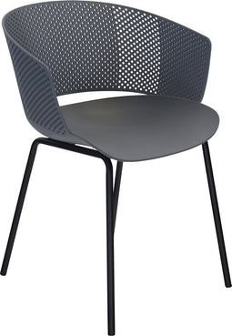 Lille tuinstoel polypropyleen grijs