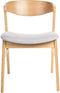 LILLY - Eetkamerstoel set van 2 - Lichthout/Lichtgrijs - Polyester