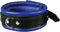 Leren Collar 5 cm gevoerd - zwart/blauw