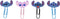 Lilo & Stitch Herbruikbare Paperclips Set van 4