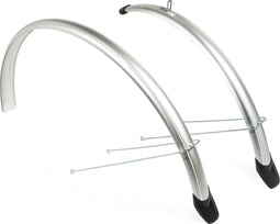 Eurofender Spatbordenset 28 Inch 58 Mm Kunststof Zilver