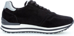 Gabor 76.528.67 - Lage sneakers - Suède - Chunky zool - Zwart - Maat 38.5