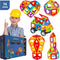 Limmys Magnetische Bouwblokken - Unieke Travel Series Bouw Speelgoed voor Jongens en Meisjes - STEM Educatief Speelgoed is een Perfect cadeau - Inclusief 74 Stukken en een Ideeënboek