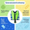 Limmys Zwemvest voor Kinderen - Drijfvest met Aanpasbare Drijfsterkte - Veilige & Comfortabele Reddingsvest - Neon Groen - M (2-5 Jaar)