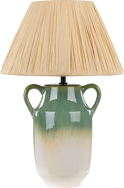 LIMONES - Tafellamp - Groen/Wit - Keramiek