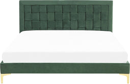 LIMOUX - Tweepersoonsbed - Groen - 160 x 200 cm - Fluweel