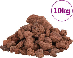 vidaXL - Lavastenen - 10 - kg - 1-2 - cm - rood