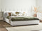 LINARDS - Bed - Wit - 180 x 200 cm - Bouclé