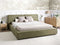 LINARDS - Tweepersoonsbed - Groen - 180 x 200 cm - Stof