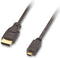 LINDY 41353 HDMI-kabel HDMI Aansluitkabel HDMI-A-stekker, HDMI-micro-D-stekker 2.00 m Grijs Rond, Afgeschermd (dubbel),