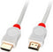 LINDY 41410 HDMI-kabel HDMI Aansluitkabel HDMI-A-stekker, HDMI-A-stekker 0.50 m Wit 4K UHD, Rond, UL gecertificeerd, Af