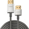 LINDY 41676 HDMI-kabel HDMI Aansluitkabel HDMI-A-stekker, HDMI-A-stekker 4.50 m Grijs 4K UHD, OFC-kabel, Rond, Afgesche