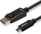 LINDY 43307 USB-C-displaykabel Aansluitkabel USB-C stekker, DisplayPort-stekker 10.00 m Zwart 4K UHD