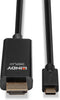 LINDY 43317 USB-C-displaykabel Aansluitkabel USB-C stekker, HDMI-A-stekker 10.00 m Zwart 4K UHD