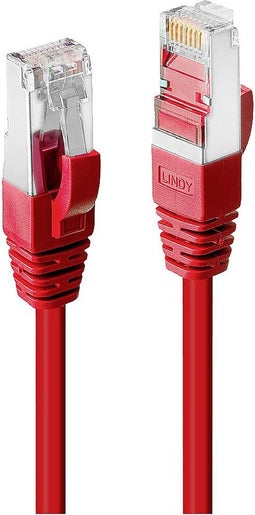 LINDY 45627 RJ45 Netwerkkabel, patchkabel 10.00 m Rood 1 stuk(s)