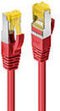 LINDY 47295 RJ45 Netwerkkabel, patchkabel CAT 6a (losse kabel CAT 7) S/FTP 3.00 m Rood Snagless 1 stuk(s)