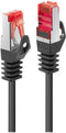 LINDY 47378 RJ45 Netwerkkabel, patchkabel CAT 6 S/FTP 10.00 m Zwart 1 stuk(s)