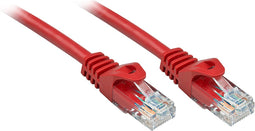 LINDY 48187 RJ45 Netwerkkabel, patchkabel CAT 6 U/UTP 10.00 m Rood 1 stuk(s)