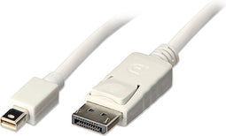 LINDY Mini-displayport / DisplayPort Adapterkabel Mini DisplayPort stekker, DisplayPort stekker 3.00 m Wit 41058 UL gec