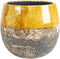 Lindy Ochre okergele pot 30 cm ronde bloempot voor binnen