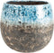 Lindy Sky Blue blauwe pot 23 cm ronde bloempot voor binnen