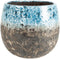 Lindy Sky Blue blauwe pot 23 cm ronde bloempot voor binnen