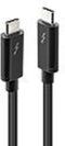 LINDY Thunderbolt-kabel Thunderbolt 3 USB-C stekker, USB-C stekker 2.00 m Zwart 41557