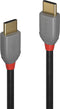 LINDY USB-kabel USB 2.0 USB-C stekker, USB-C stekker 1.00 m Zwart, Grijs 36871